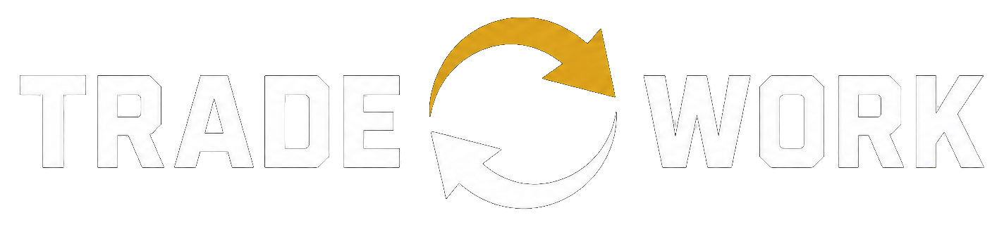 Trade Work double-arrow exchange logo